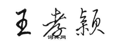 駱恆光王孝穎行書個性簽名怎么寫