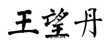 翁闓運王望丹楷書個性簽名怎么寫