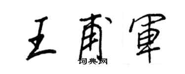 王正良王甫軍行書個性簽名怎么寫