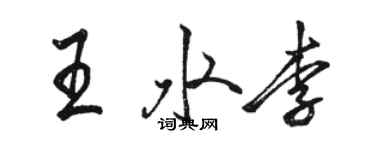 駱恆光王水李行書個性簽名怎么寫