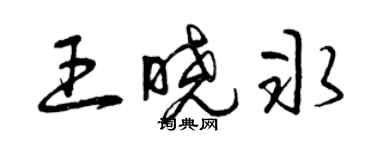 曾慶福王曉冰草書個性簽名怎么寫