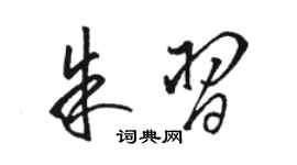 駱恆光朱習草書個性簽名怎么寫