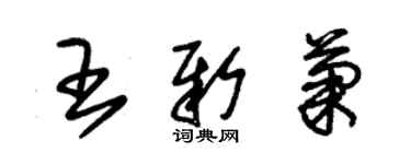 朱錫榮王新菊草書個性簽名怎么寫