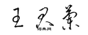 駱恆光王君蘭草書個性簽名怎么寫