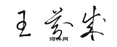 駱恆光王芬成草書個性簽名怎么寫