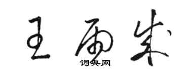 駱恆光王雨成草書個性簽名怎么寫