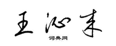 梁錦英王沁來草書個性簽名怎么寫