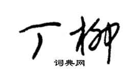 朱錫榮丁柳草書個性簽名怎么寫