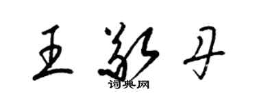 梁錦英王敬丹草書個性簽名怎么寫