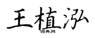丁謙王植泓楷書個性簽名怎么寫