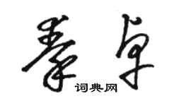 駱恆光秦卓草書個性簽名怎么寫