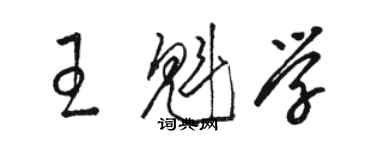 駱恆光王魁學草書個性簽名怎么寫