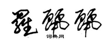 朱錫榮羅麗麗草書個性簽名怎么寫