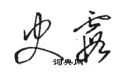 駱恆光史霞草書個性簽名怎么寫