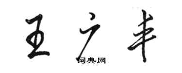 駱恆光王廣豐行書個性簽名怎么寫