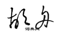 駱恆光胡舟草書個性簽名怎么寫