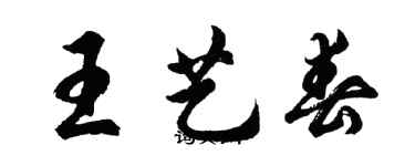 胡問遂王藝春行書個性簽名怎么寫