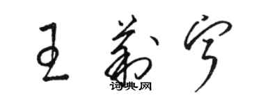 駱恆光王莉寧草書個性簽名怎么寫