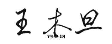 駱恆光王木旦行書個性簽名怎么寫