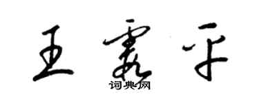 梁錦英王霞平草書個性簽名怎么寫