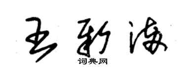 朱錫榮王新滿草書個性簽名怎么寫