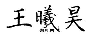 丁謙王曦昊楷書個性簽名怎么寫
