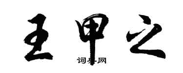 胡問遂王甲之行書個性簽名怎么寫