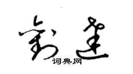 梁錦英劉達草書個性簽名怎么寫