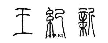 陳墨王紀新篆書個性簽名怎么寫