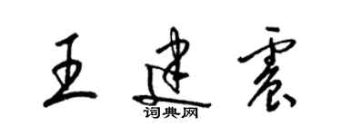 梁錦英王建震草書個性簽名怎么寫