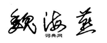 朱錫榮魏海燕草書個性簽名怎么寫