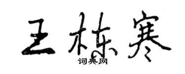 曾慶福王棟寒行書個性簽名怎么寫