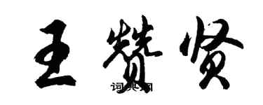 胡問遂王贊賢行書個性簽名怎么寫