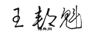 駱恆光王邦魁草書個性簽名怎么寫