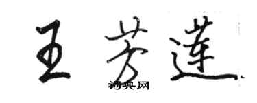 駱恆光王芳蓮行書個性簽名怎么寫