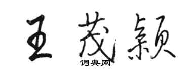 駱恆光王茂穎行書個性簽名怎么寫
