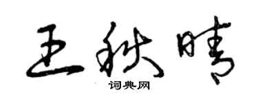 曾慶福王秋晴草書個性簽名怎么寫