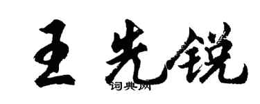 胡問遂王先銳行書個性簽名怎么寫