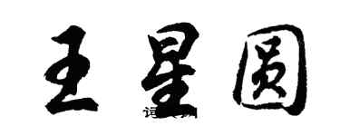 胡問遂王星圓行書個性簽名怎么寫