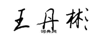 王正良王丹彬行書個性簽名怎么寫