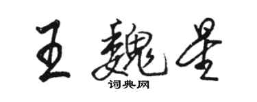 駱恆光王魏星行書個性簽名怎么寫
