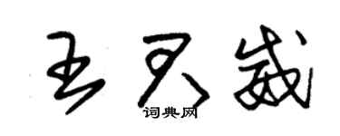 朱錫榮王君威草書個性簽名怎么寫