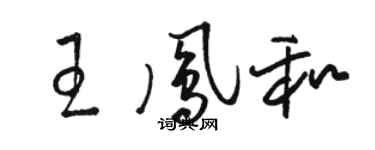 駱恆光王鳳和草書個性簽名怎么寫