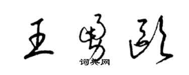 梁錦英王勇歐草書個性簽名怎么寫
