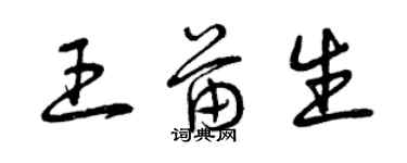 曾慶福王苗生草書個性簽名怎么寫