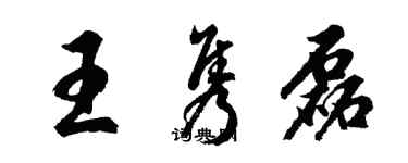 胡問遂王雋磊行書個性簽名怎么寫