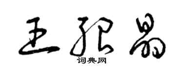 曾慶福王紹晶草書個性簽名怎么寫