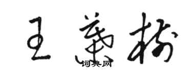 駱恆光王葉樹草書個性簽名怎么寫