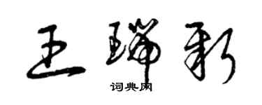 曾慶福王瑞新草書個性簽名怎么寫