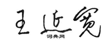 駱恆光王延寬草書個性簽名怎么寫